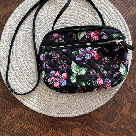 Vera Bradley Handbags - Vera Bradley Black Floral Crossbody Bag